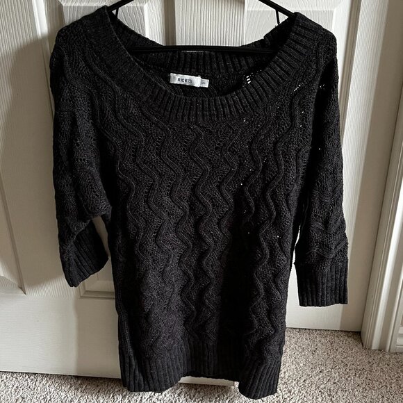 Ricki's Black Wool Knit Sweater - Picture 1 of 3